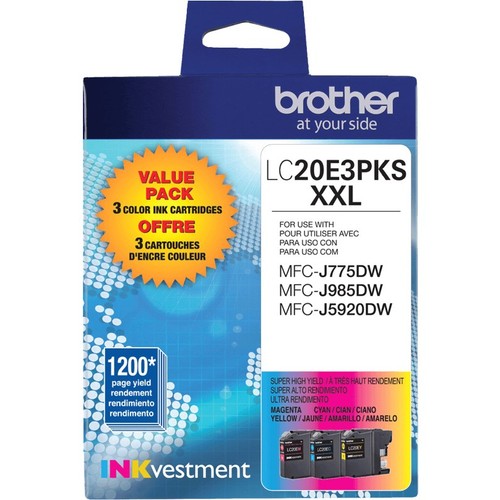 Brother INKvestment Original High Yield Inkjet Ink Cartridge - Value Pack - Cyan