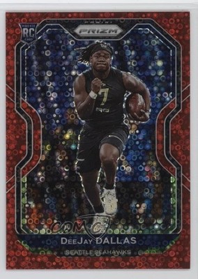 2020 Panini Prizm No Huddle Red 3/50 DeeJay Dallas #390 Rookie RC 1ts9