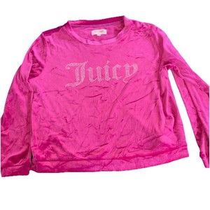 Juicy Couture Vtg Y2K Velour Sleepwear Top Womans Sz Large Loungewear Magenta