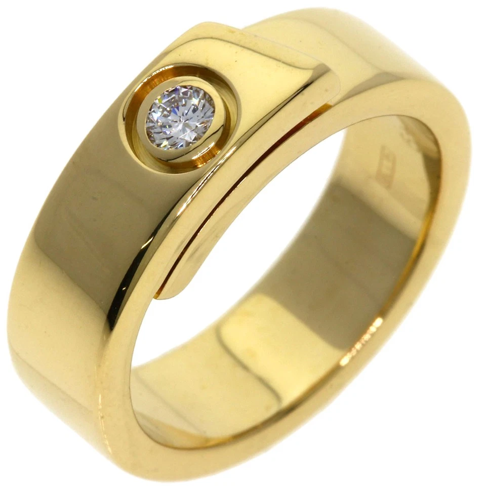 CARTIER  Anniversary 1P Diamond #49 Ring K18 Yellow Gold  Ladies [Used] - Image 2 of 4