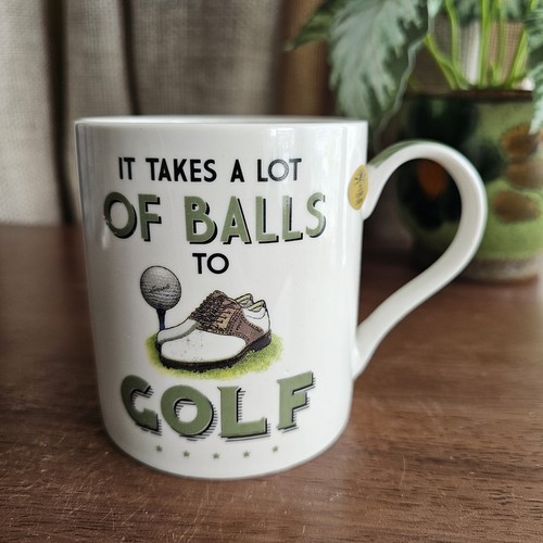 It Takes A Lot Of Balls To Golf Sport Fine China Mug The Leonardo Collection - Picture 1 of 7