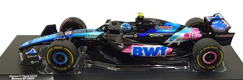 Solido 1/18 Scale S1814002 - Alpine F1 Team A524 #10 Monaco GP 2024 - Image 4 of 4