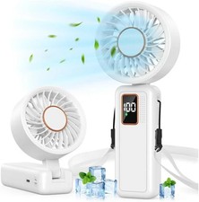 Handheld Fan, 5 Speed 14H Cooling Time Portable Fan, 6000mAh USB Rechargeable
