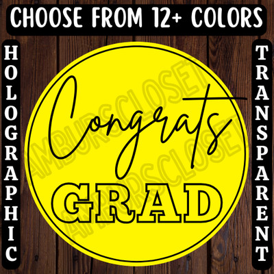 40 GRADUATION STICKERS 2'' ROUND LABELS SEALS SCRATCH RESISTANT PARTY FAVOR 2026