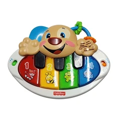 VTG Fisher Price Laugh & Learn Puppy Piano Lights Up Songs English Spanish Works