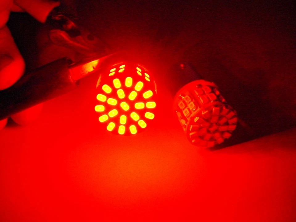 2x Chrysler Dodge Plym Jeep 1156 #89 Red Interior Courtesy LED Light Bulb Lamps - Image 3 of 4