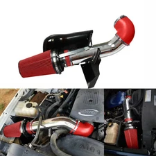 4" Cold Air Intake System+Heat Shield for 99-06 GMC/Chevy V8 4.8L/5.3L/6.0L RED