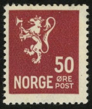 Norway 1926-34 (NK 153, MI 132A, SC 127) - Lion - MNH