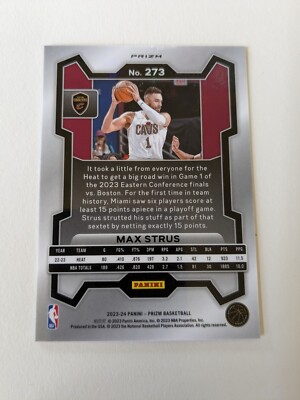 Max Strus 2023 Prizm Pink Prizm Cleveland Cavaliers