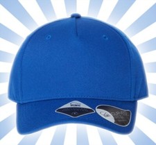Atlantis Headwear Fiji Royal Blue Five-Panel Baseball Cap Hat Unisex Sustainable