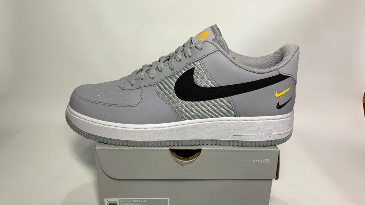 Nike Air Force 1 '07 Double Swoosh - Wolf Grey | eBay