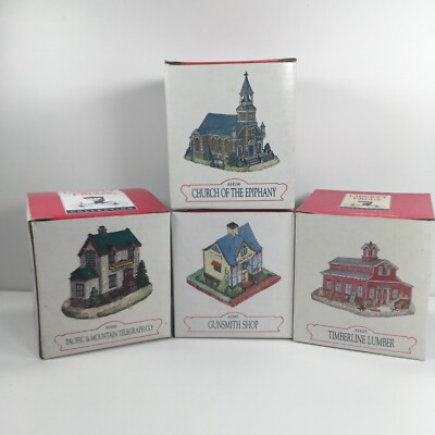 Lot of 4 Vintage Liberty Falls Americana Collection Houses AH89, 97, 101, 134