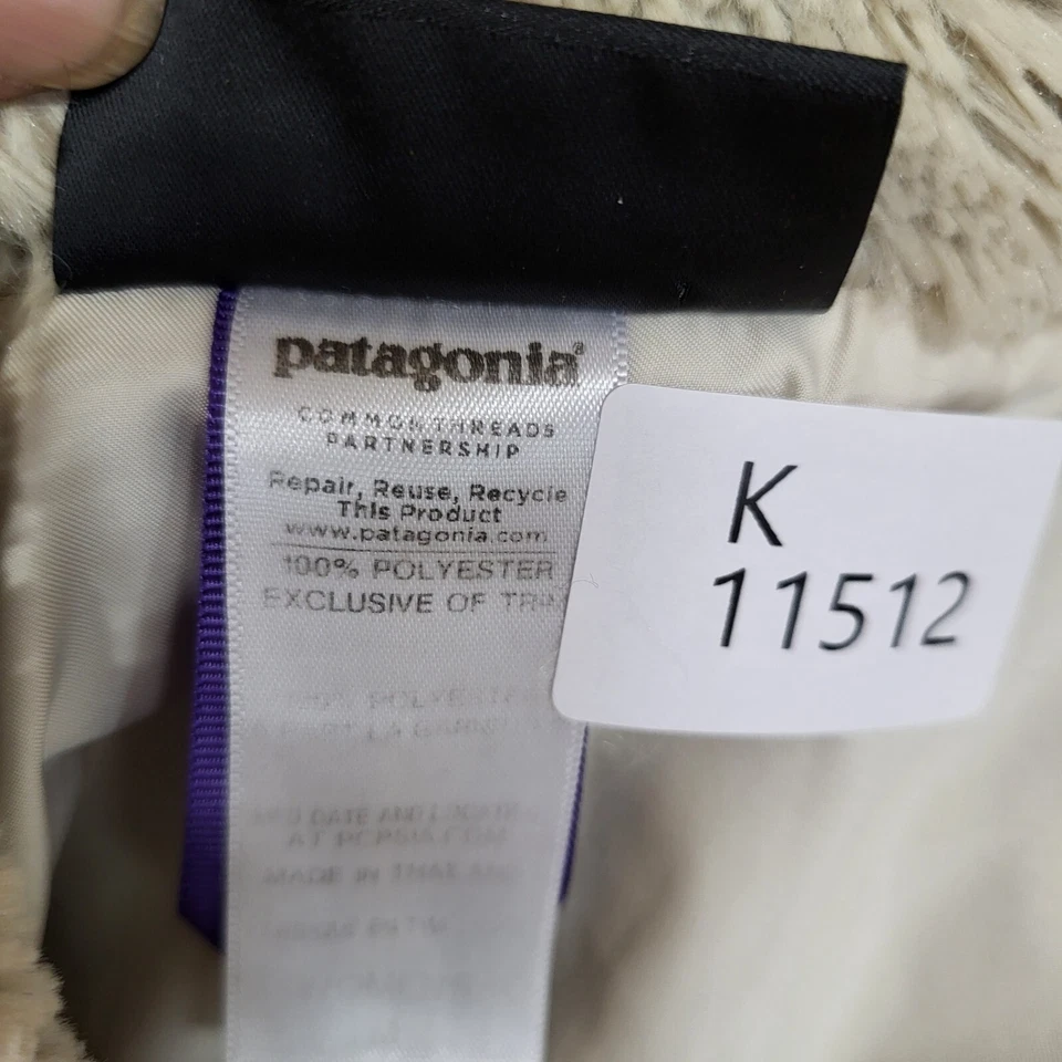 Chaqueta Patagonia Mujer Grande Crema Pila Alta Chaleco Cremallera Completa Difusa Foto 2 de 4