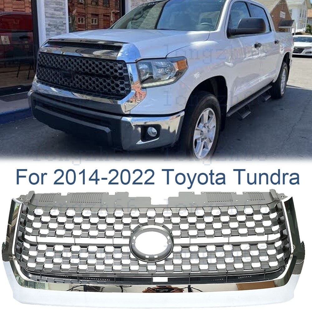 For 2014-2022 Toyota Tundra Front Bumper Grille Grill Chrome Replace