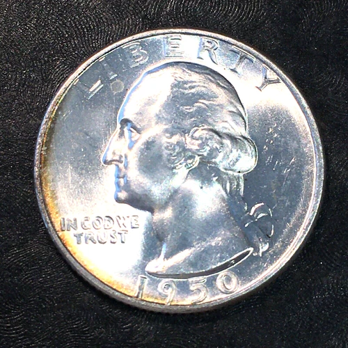 1950-S Silver Washington Quarter - Direct from Original Uncirculated roll #P972