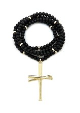 NEW BASEBALL BAT PENDANT WITH BLACK WOODEN NECKLACE