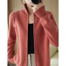 Knitting Cardigan Tops Women Loose Casual Sweater Zipper Outerwear Jacket clothe