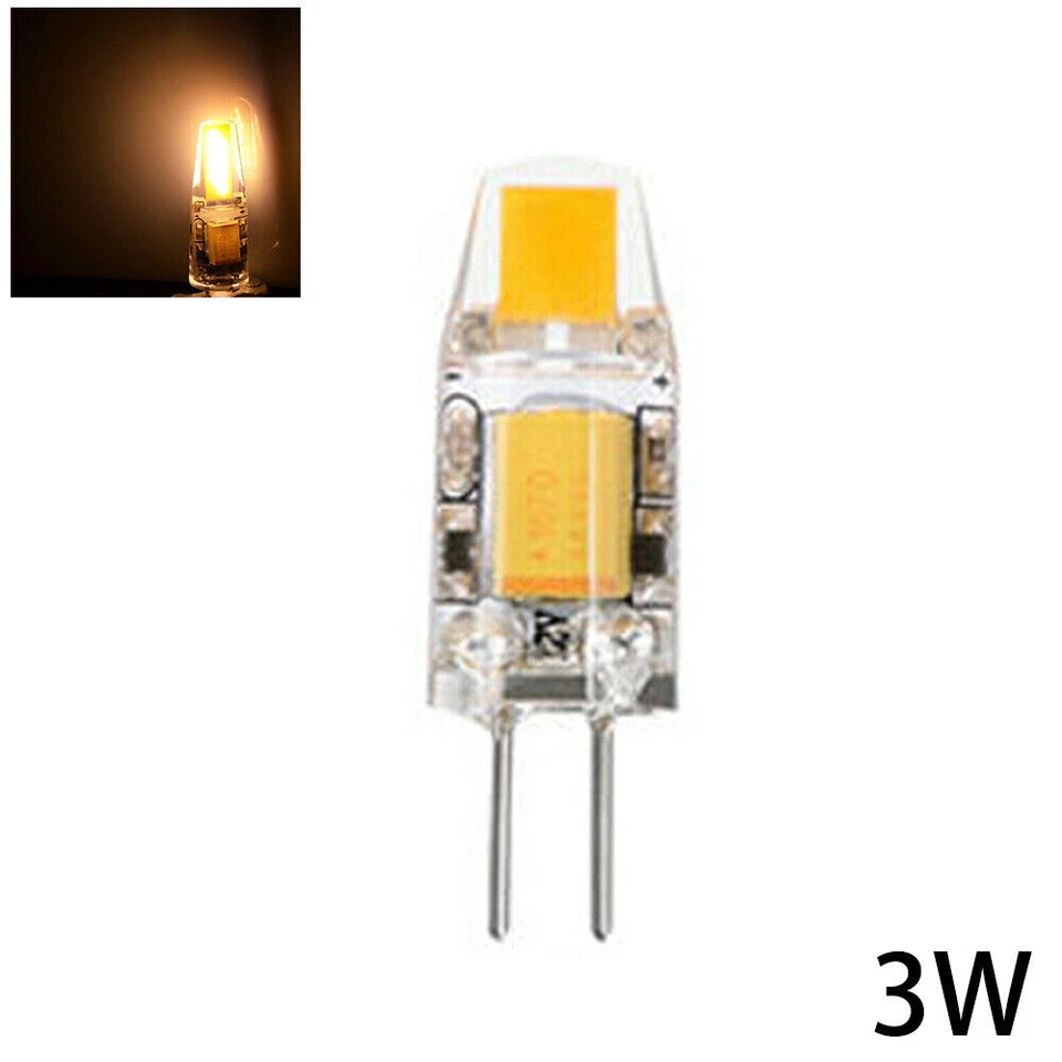 Dimmable G4 COB 3W 6W LED Light Bulb Capsule Lamp Replace Halogen Bulb AC DC 12V - image 3 of 4