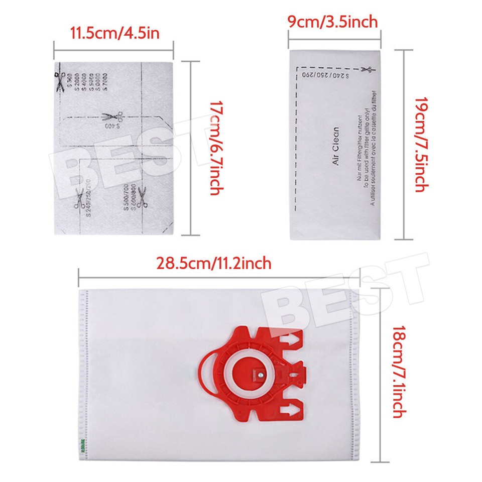 Miele Vacuum Cleaner Bags For Miele 12 Vacuum Cleaner Bags For Miele FJM  Compact C1 C2 S4 S6 S291 S381 S571 Sac Balayeuse Miele