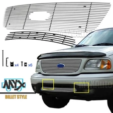 Billet Grille Fits 1999-2003 Ford F-150 4WD Chrome Front Upper Bumper Grill