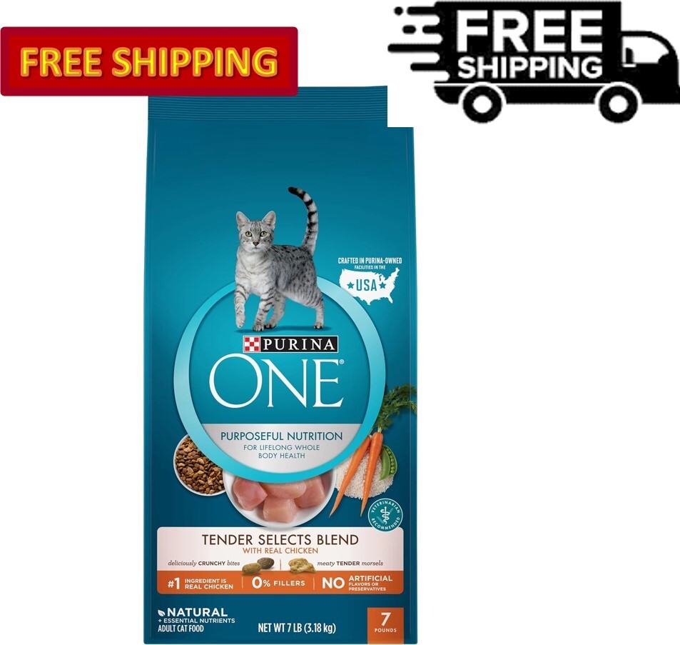 Purina ONE Natural Dry Cat Food Tender Selects Blend With Real