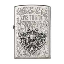 Zippo Lighter Live to Ride SA Windproof Genuine Free Shipping 6 Flint New In Box
