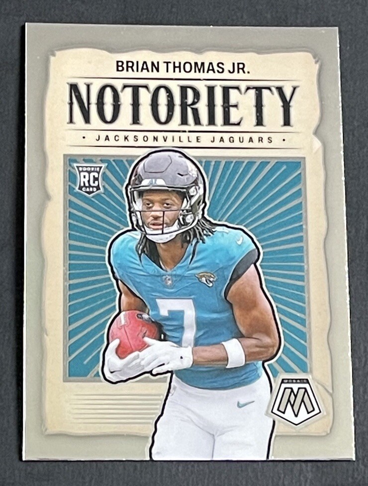 2024 Panini Mosaic Brian Thomas Jr Rookie Notoriety RC #25 Jaguars