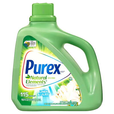 Purex Liquid Laundry Detergent, Natural Elements Linen & Lilies, 115 Loads