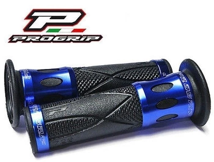Progrip Poignées De Guidon Alu Bleu Pour Yamaha Tdm 900 Rn08 Rn11 Rn18 Tdm900 - Photo 4/4