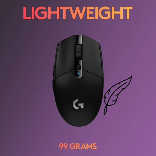 Logitech G305 LIGHTSPEED Wireless Gaming Mouse, HERO 12K Sensor, 12,000 DPI, 12 - Afbeelding 10 van 10