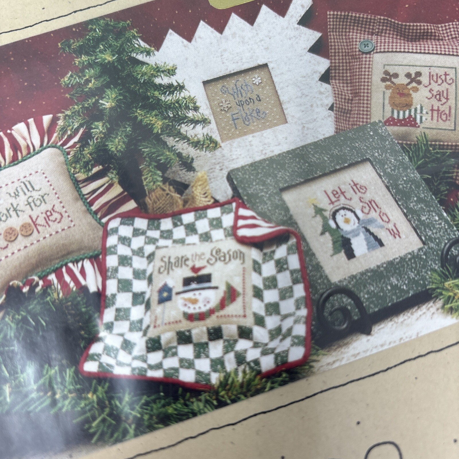 Lizzie Kate Tiny Tidings III 062 Cat Moose Sheep Cross Stitch Pattern