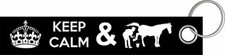 Keep Calm Farrier Horses Blacksmith Horseshoe Keyring Lanyard 3x16cm