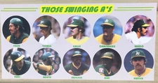 THOSE SWINGING A'S Oakland Poster Poster MLB Sports Action Jackson Rudi Blue