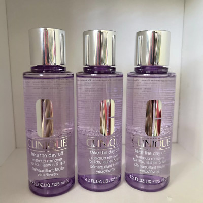 3X Clinique Take the Day Off Makeup Remover Water - 4.2oz/125ml each New