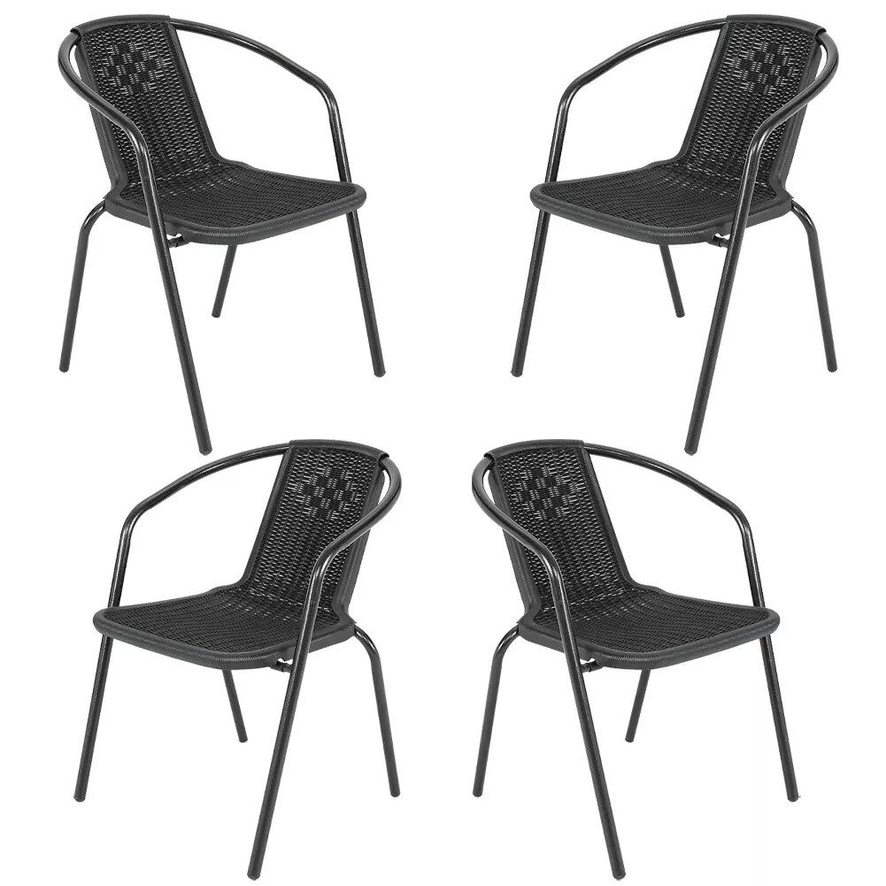 2 4 6x Rattan Wicker Garden Chairs Outdoor Patio Dining Chair