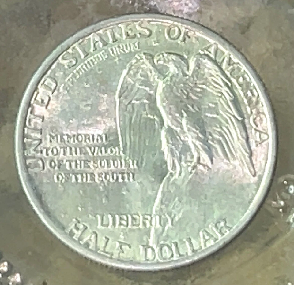 1925 US Mint STONE MOUNTAIN LEE & JACKSON SILVER Commemorative 50c Gem BU++ - Image 4 of 4