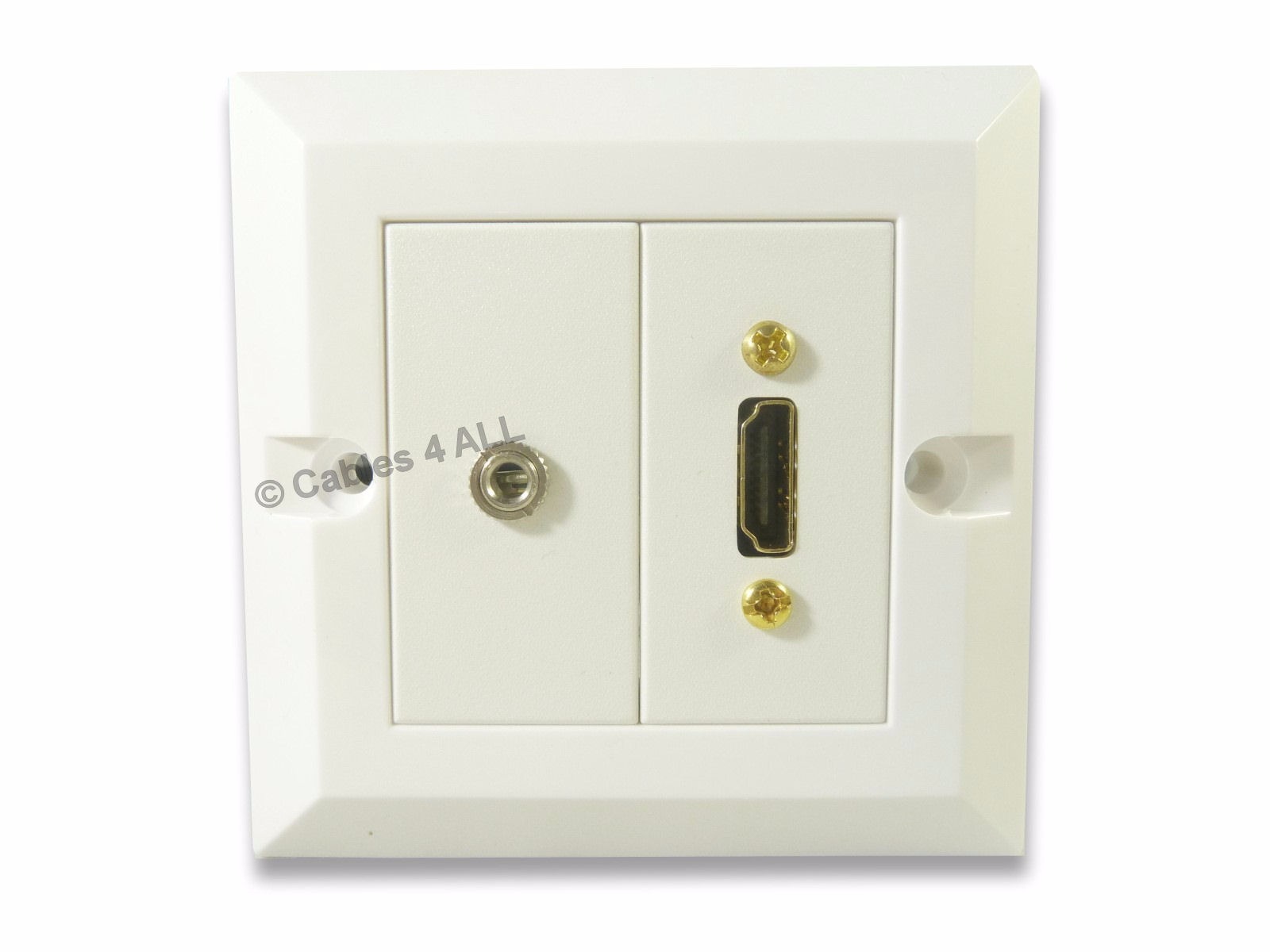 3.5mm Jack and HDMI Wall Plate - Faceplate No Soldering Audio Video