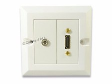 3.5mm Jack and HDMI Wall Plate - Faceplate No Soldering Audio Video