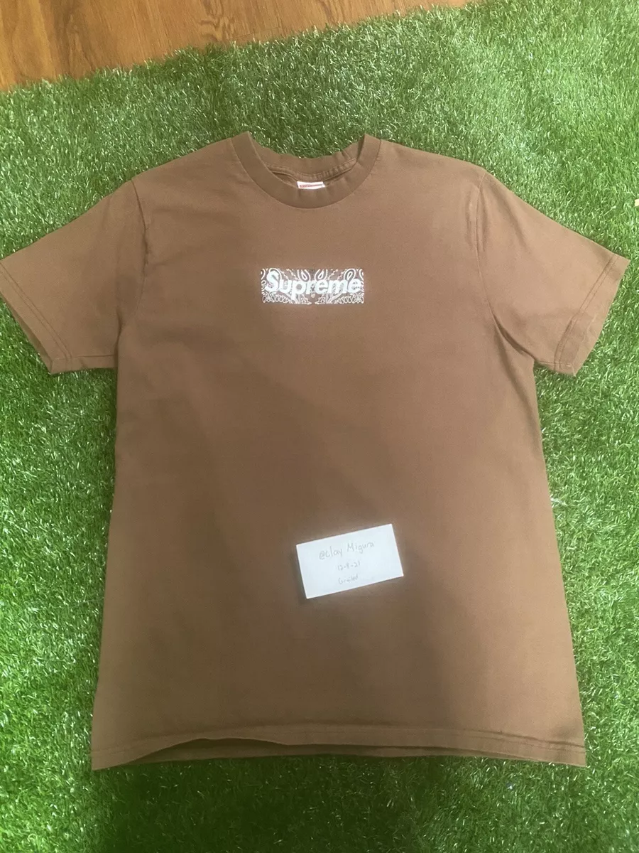 supreme brown bandana box logo tee