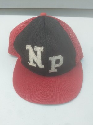 NP LONDON CAP CO  Trucker Hat Snapback Adjustable Cap M/L RED & BLACK ~ TRL7#21