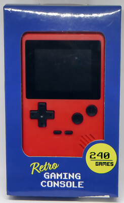 Retro Gaming Console rot - Oh Boy, 240 Games included - Game Handheld - NEU
