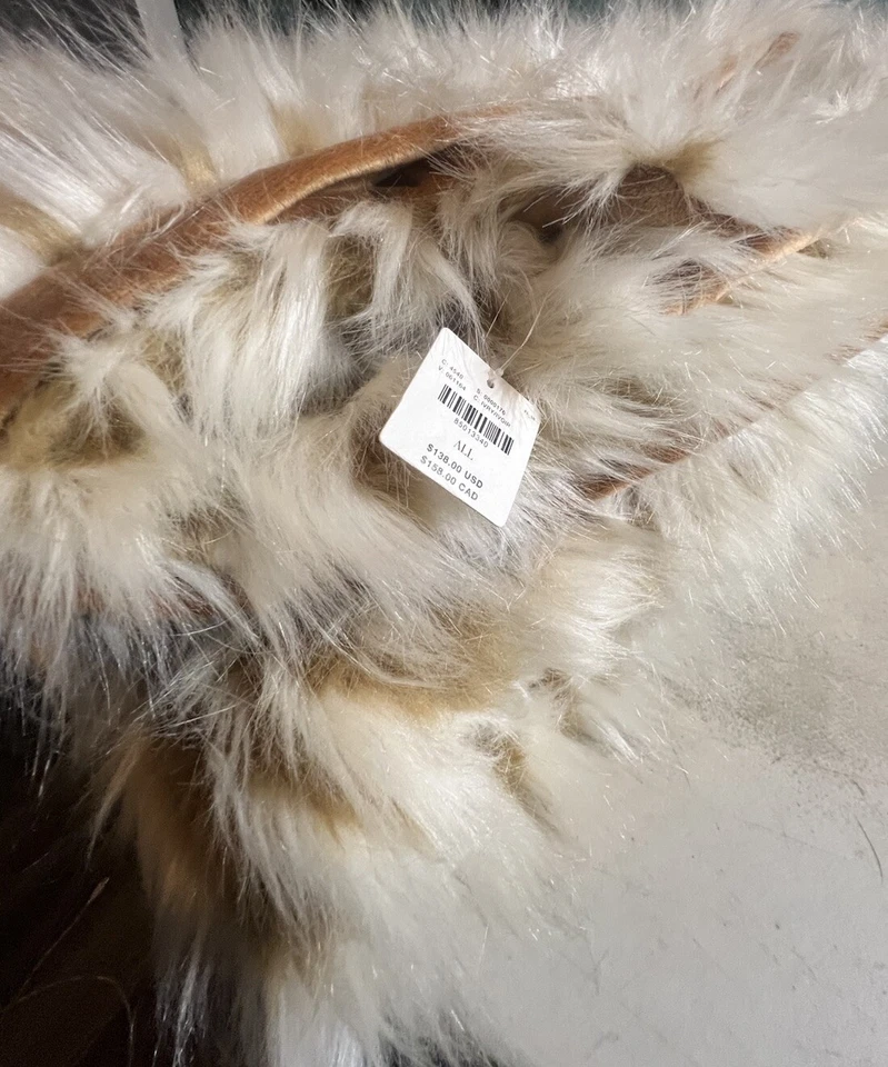 Anthropologie Fauna Imitación Piel Tiro Marrón Maíz Animal Manta Cálida Acogedora 70”-60” Foto 2 de 4