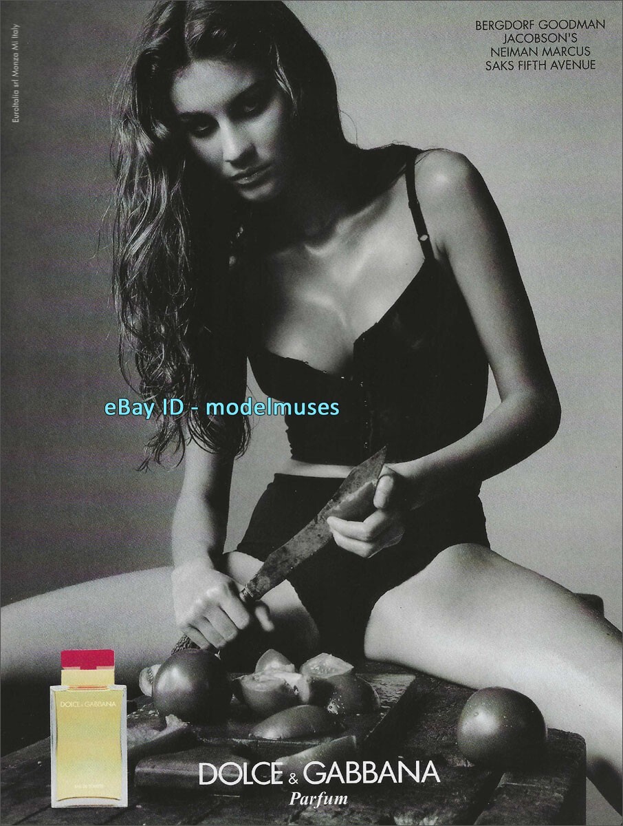 DOLCE & GABBANA Fragrances 1-Page Magazine PRINT AD 1999 GISELE