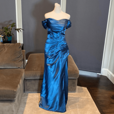 knee length dresses for ladies Off Shoulder Corset Mermaid Dress by Tiffany Designs 16003 – ABC Fashion