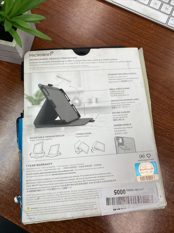 Чехол-книжка Speck Balance с подставкой для Apple iPad Mini 6-го поколения (2021) — черный - Изображение 3 из 4