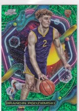 2024 Topps Cosmic Chrome NBA No. 167 Brandin Podziemski Rookie Green 5/75