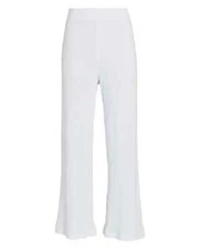 ENZA COSTA Terry Knit Pant White M (2) $246 C1