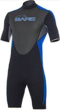 Bare 2mm Velocity, Junior Shorty Wetsuit Size 16YRS, Black, Royal Blue and Gray