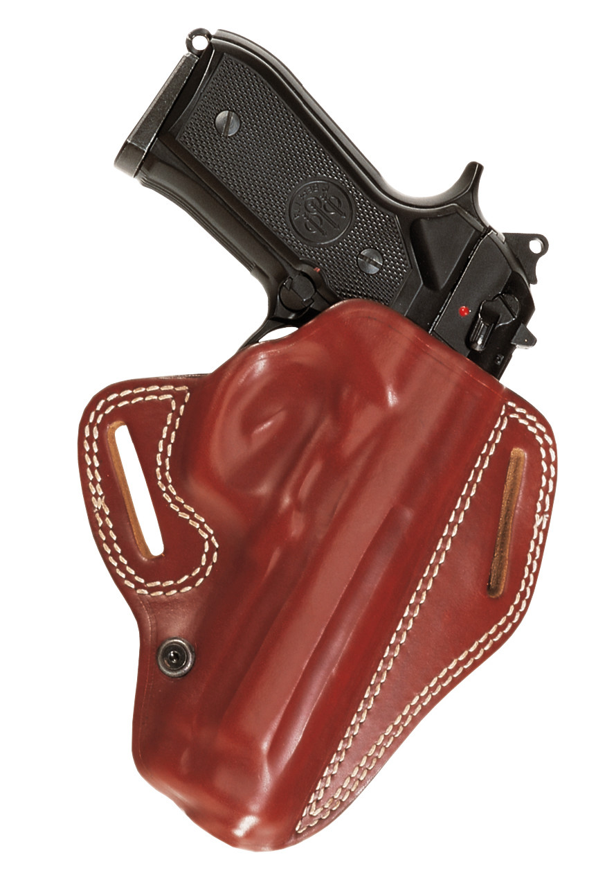 Vega Holster Leather Pancake Holster 2 slot Belt Holster OWB CCW Made in Italy