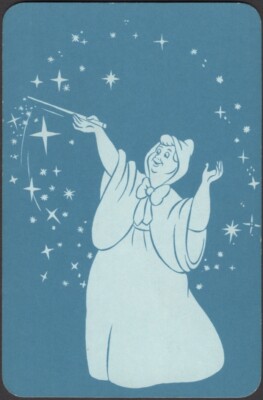 Playing Cards Single Game Card Old Vintage * CINDERELLA FAIRY GOD MOTHER Picture